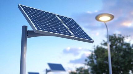 Solar panels reflect sparkling light From the sun ,Clean energy and environment.