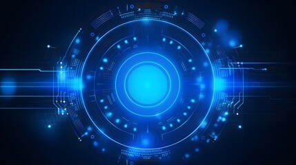 blue Abstract technology background circles digital hi-tech technology design background. concept innovation. vector illustration