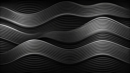 Abstract Flow: A mesmerizing, monochromatic abstract background of black undulating waves creating a sense of fluidity, movement, and depth. Perfect for modern, minimalist, or tech-related designs. 