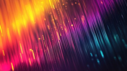 Poster - Rainbow gradient sound wave lines with an abstract motion background. Illustration capturing the essence of speaking or audio with flowing, colorful design elements.