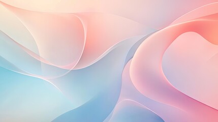 Poster - Soft pastel abstract background with smooth gradients and gentle curves. Great for elegant, minimalistic design themes.