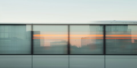 Wall Mural - Abstract Sunset Reflection in a Building's Windows