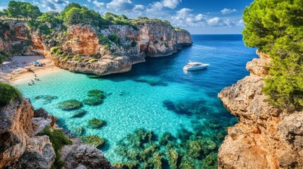 Mediterranean Coast, Calo des Moro, Majorca, Spain