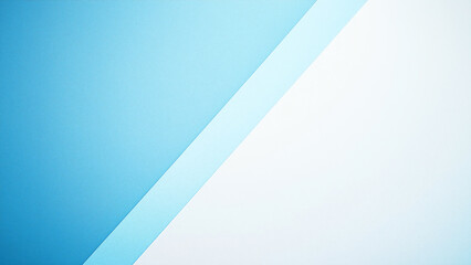 Wall Mural - Light blue and white background, simple style, minimalist design, light color theme, bright colors, diagonal composition, empty space.