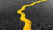 © Anton Moskovchenko - Cracked asphalt with vivid yellow line