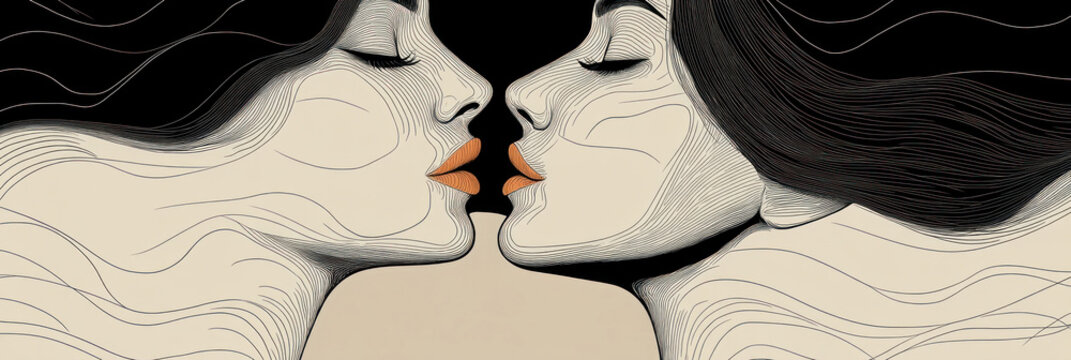 Minimalist line art wallpaper featuring elegant, single-line drawings.