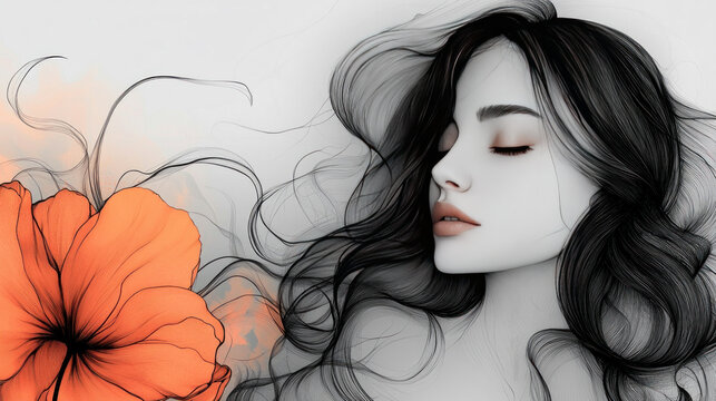 Minimalist line art wallpaper featuring elegant, single-line drawings.