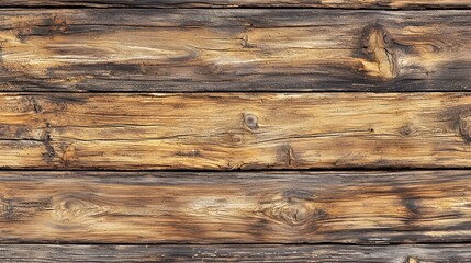 Wall Mural - Seamless Warm and Rustic Wooden Plank Texture for Organic and Natural Designs