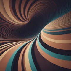 Poster - spiral design with blue and brown background