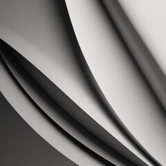 Poster - black and white abstract background with curved lines