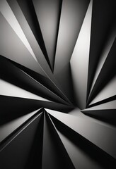 Poster - black and white abstract background with circular pattern
