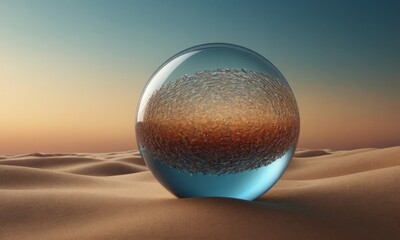 Poster - glass sphere with pattern inside