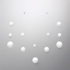 Fototapete - white wall with many bubbles floating in it