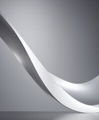 Wall Mural - white sculpture with curved lines on it