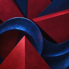 red and blue abstract background with circular shape