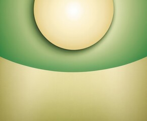 Poster - green and yellow background with sphere
