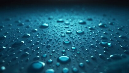 Poster - water drops on dark background