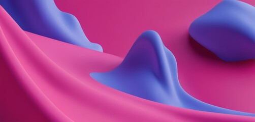 Aufkleber - pink and blue wave liquid