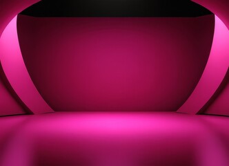 Poster - pink background with curved edge