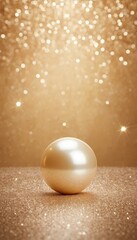 Aufkleber - golden pearl on background with bo lights