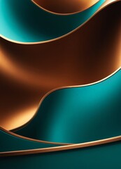 Leinwandbilder - green and gold background with curved curve