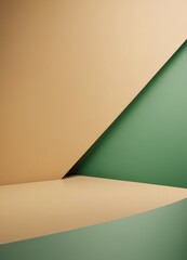 Aufkleber - green and beige wall with clock