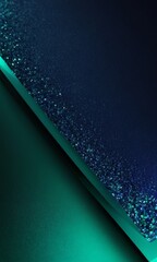 Poster - dark blue and green background with glitter