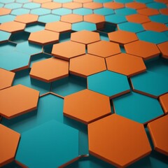 Aufkleber - 3d hexagon pattern