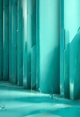 Fototapete - room with bunch mirrors