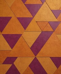 Aufkleber - wall with many triangles on it