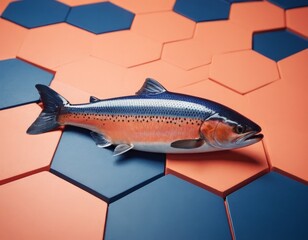 Aufkleber - fish on tiled floor