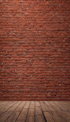 Leinwandbilder - brick wall with wood floor and