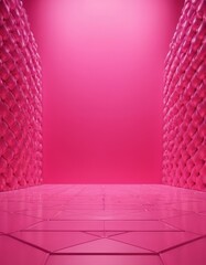 Aufkleber - pink room with walls and floor