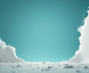 Poster - blue sky with clouds and white cloud