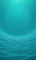 Poster - blue ocean with water ripples and bubbles