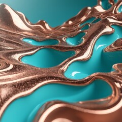 Leinwandbilder - close up blue and copper surface