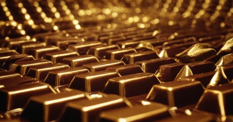 Aufkleber - close up keyboard with many gold keys