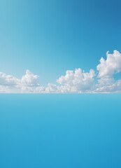 Aufkleber - blue sky with clouds and white cloud