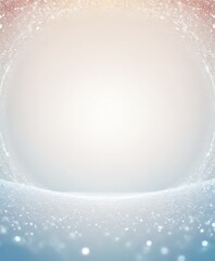 Leinwandbilder - blue background with white circle and snow flakes