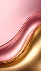 Poster - pink and gold background with wavy pattern