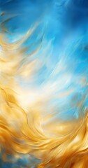 Poster - abstract background with blue and yellow colors