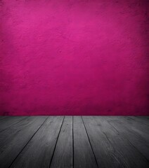 Aufkleber - wooden floor with pink wall in the background