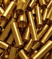 Poster - pile gold pipe tubes