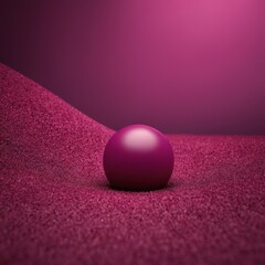 Poster - purple ball on pink surface