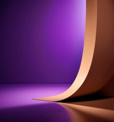 Aufkleber - purple background with curved corner
