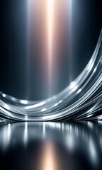 Poster - shiny metal background with light shining through it