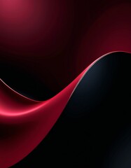 Poster - red and black background with curved curve
