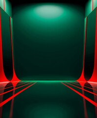 Aufkleber - dark room with red and green lights