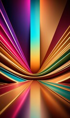 Poster - colorful abstract background with lines and