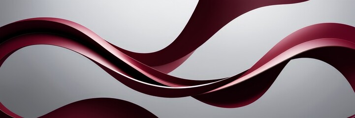 Poster - red wave on gray background